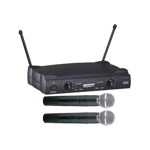 Ensemble de 2 Micros Mains Sans Fil VHF Professionnels