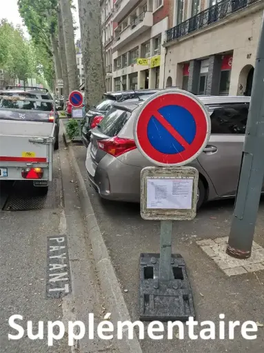 Panneaux interdiction de stationner supplémentaire